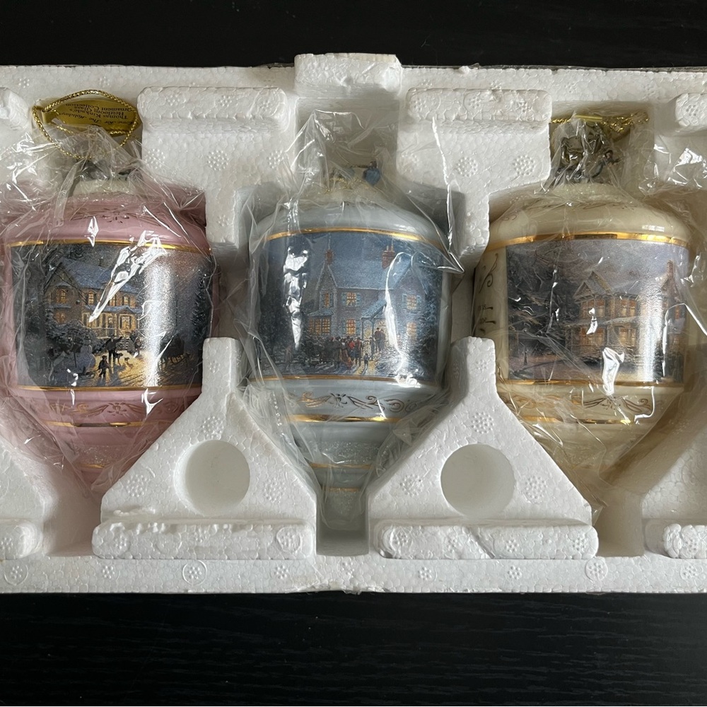 The Bradford Editions Thomas Kincade’s Heirloom Glass Ornaments - Second Issue